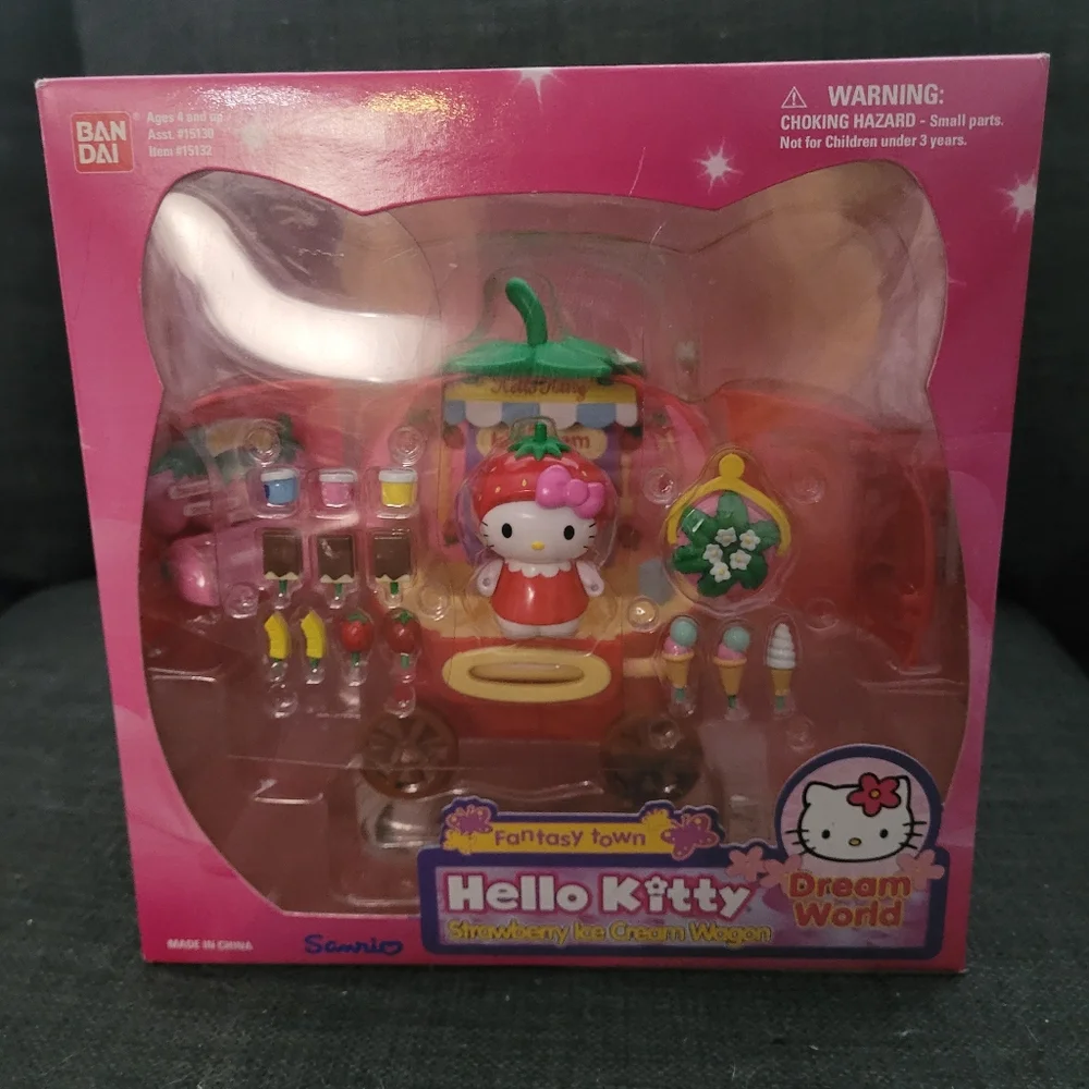 Sanrio | Toys | Hello Kitty Dream World Strawberry Ice Cream Wagon